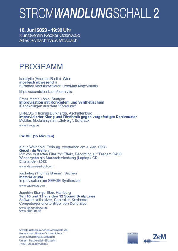 Mosbach 2023 Programm